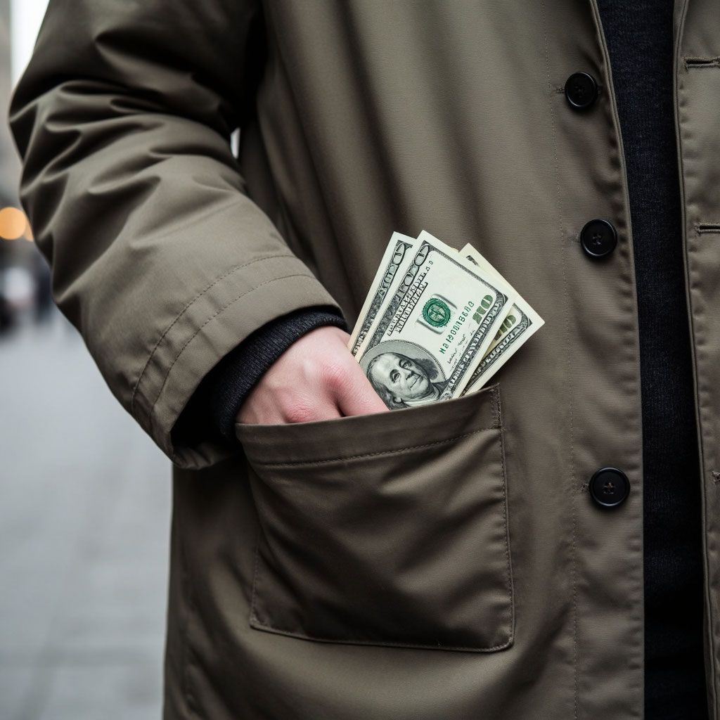 15 тыс рублей украла жительница Альметьевска из куртки знакомого