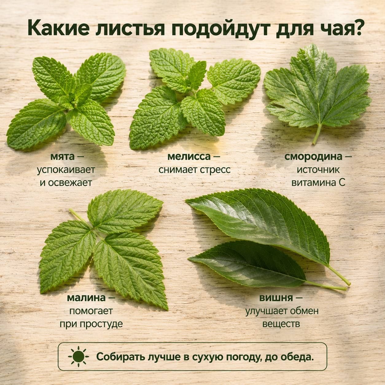 Время собирать листья для чая с огорода: какие чаи можно приготовить и чем они полезны