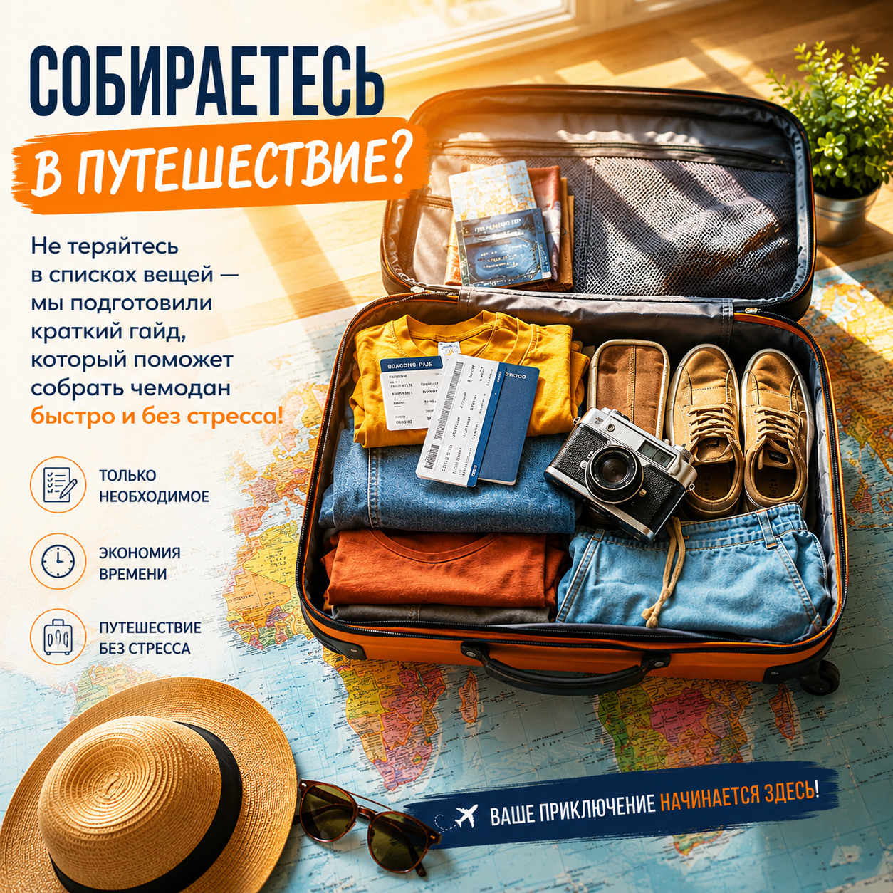 Как собраться в путешествие: практичный гайд по сборам без стресса
