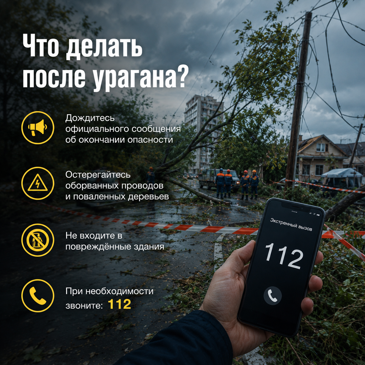Татарстанцам посоветовали в ураган не прятаться под деревьями