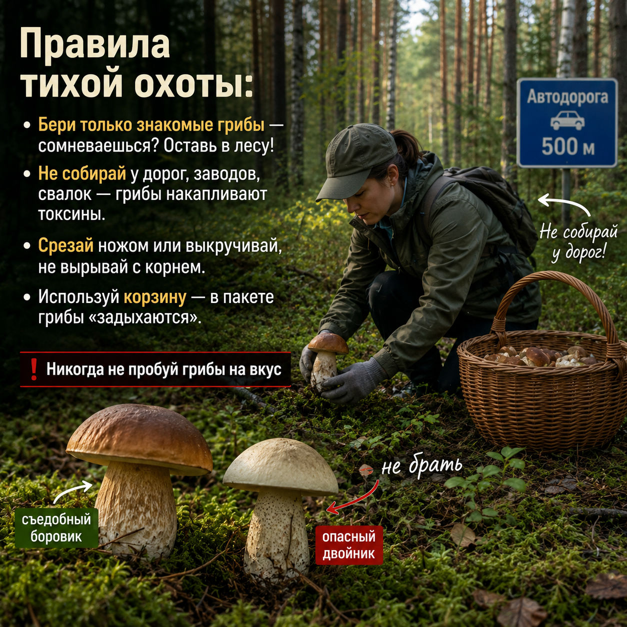 Грибной сезон: как собирать, хранить и готовить грибы безопасно