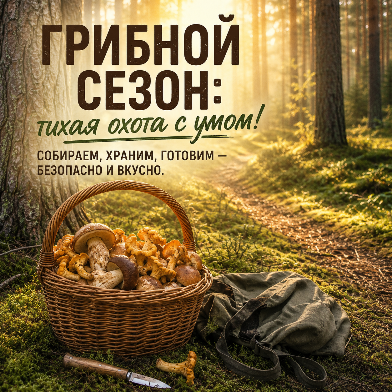 Грибной сезон: как собирать, хранить и готовить грибы безопасно