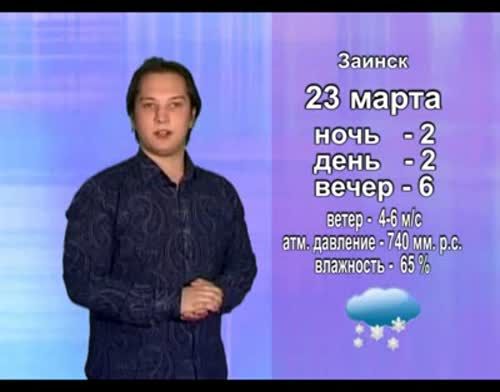 Прогноз погоды на 23 марта от телекомпании "Альметьевск ТВ"