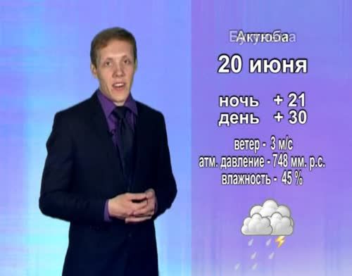 Прогноз погоды на 20 июня от телекомпании "Альметьевск ТВ"