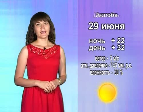 Прогноз погоды на 29 июня от телекомпании "Альметьевск ТВ"