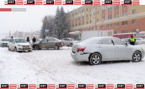 В Альметьевске произошло 14 ДТП за день