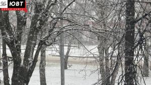 Снег накрыл Альметьевск