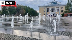 В Альметьевске заработали городские фонтаны