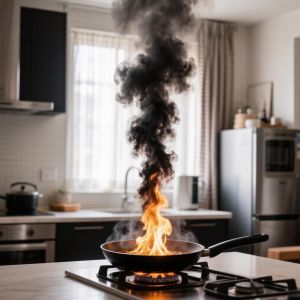 Коньяк загорелся при жарке мяса и оставил ожоги у жительницы Лениногорского района