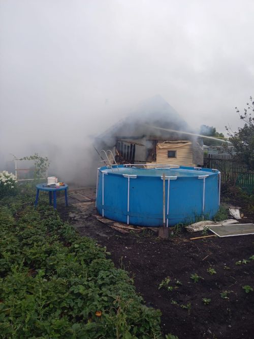 В селе Альметьевского района сгорела баня