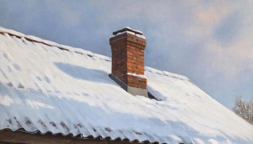 В Бугульме снег повредил оголовок дымохода