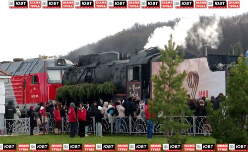 «Паровоз Победы» посетил станцию «Альметьевская»