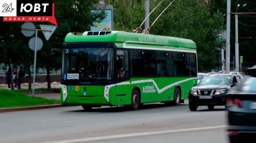 В Альметьевске очистили более тысячи опор для троллейбусов