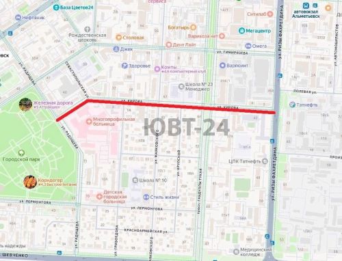 В Альметьевске перекроют улицу Кирова