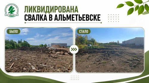 В Альметьевске ликвидировали свалку площадью более тысячи квадратных метров